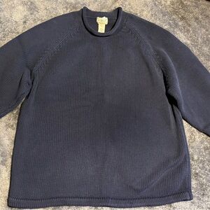 L.L. Bean Men's Deep Blue Crewneck Sweater